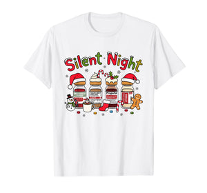 Silent Night ICU Nurse Christmas Propofol Medical Nursing T-Shirt