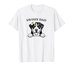 Greater Swiss Mountain Dog Swissy Dad Tee T-Shirt