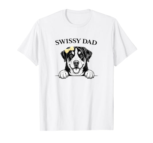 Greater Swiss Mountain Dog Swissy Dad Tee T-Shirt