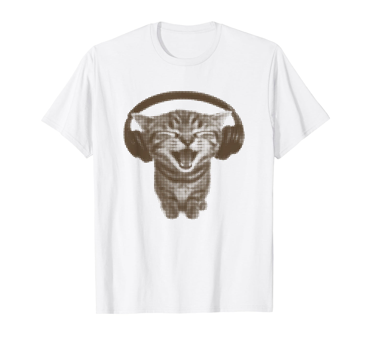 Cute Headphones Cat Funny Silly y2k Grunge Graphic T-Shirt