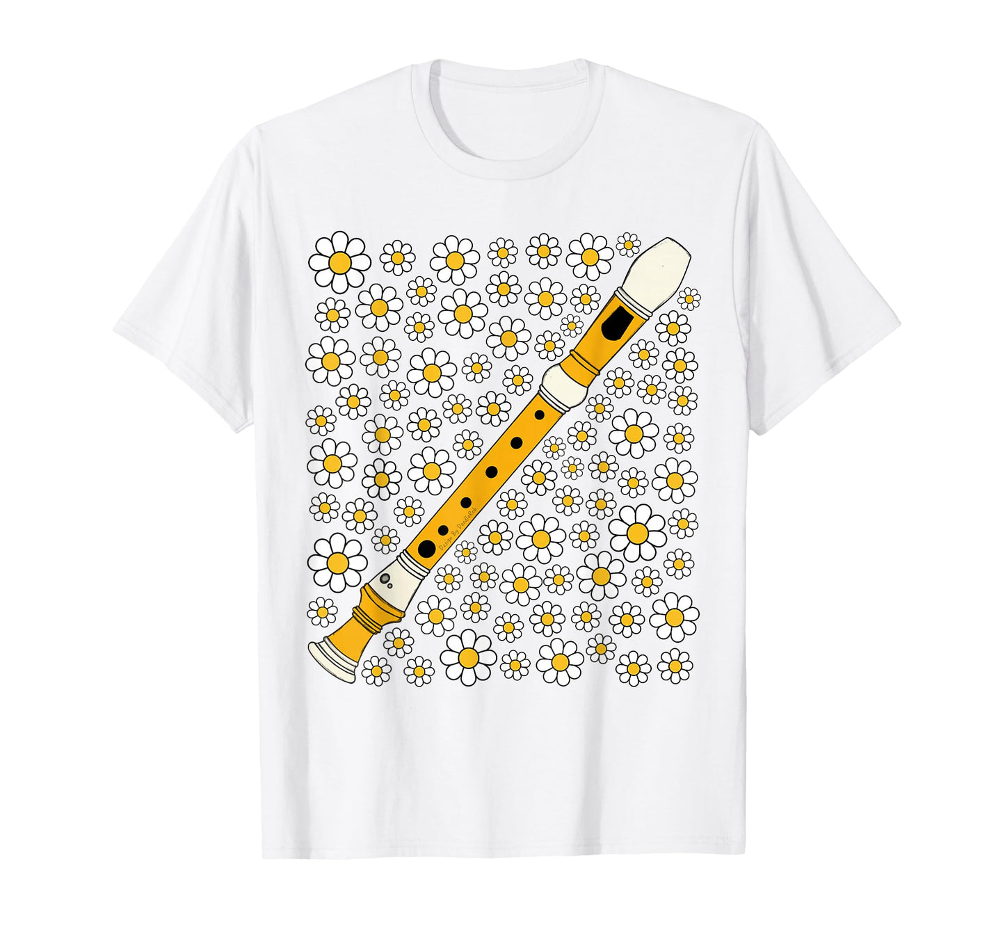 Recorder Floral Flowers Recorderist Musician Spring Summer T-Shirt