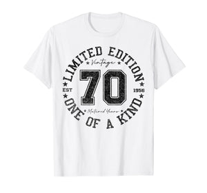70 Year Old Gifts Vintage 1956 Limited Edition 70th Birthday T-Shirt