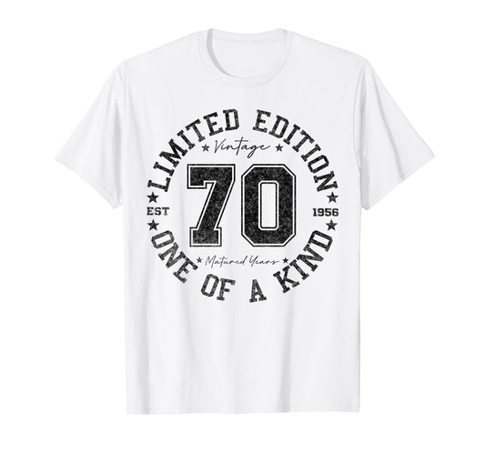 70 Year Old Gifts Vintage 1956 Limited Edition 70th Birthday T-Shirt