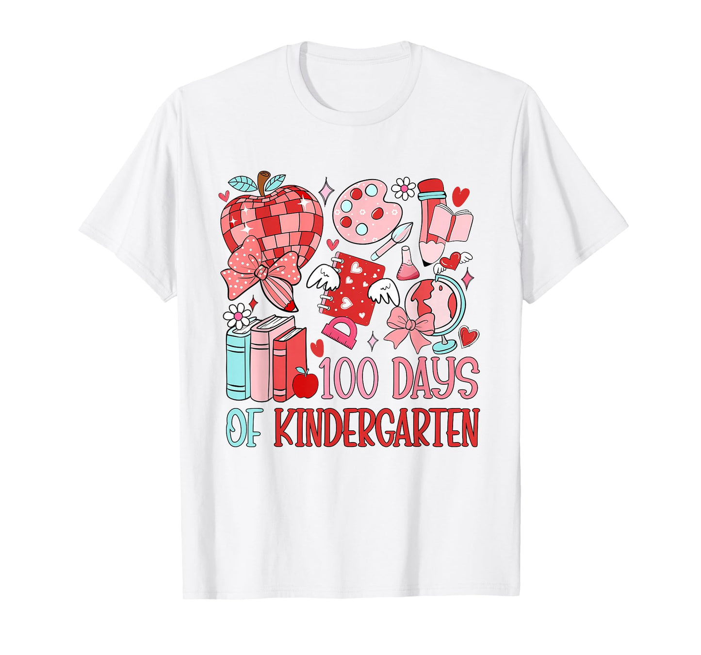 100 Days of Kindergarten 100th Day of School Teacher Kids T-Shirt