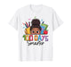 100 Days Smarter Messy Bun 100th Day of School Afro Girl Kid T-Shirt