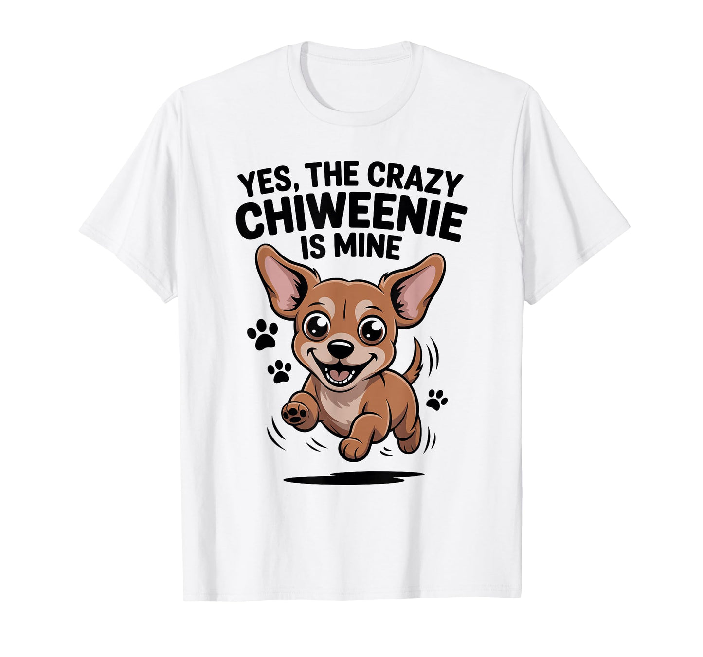 Cute Pet Small Dog Breed Lover Cartoon Style Funny Chiweenie T-Shirt