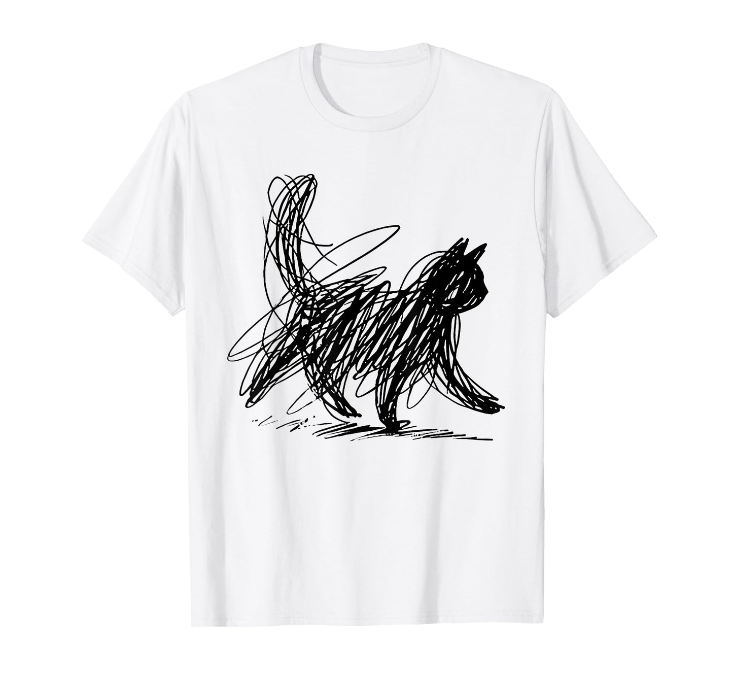 Minimalist cat Art T-Shirt