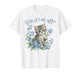 Cute Cat & Flowers Fur-Get-Me-Not Gift Women Girls Kids T-Shirt