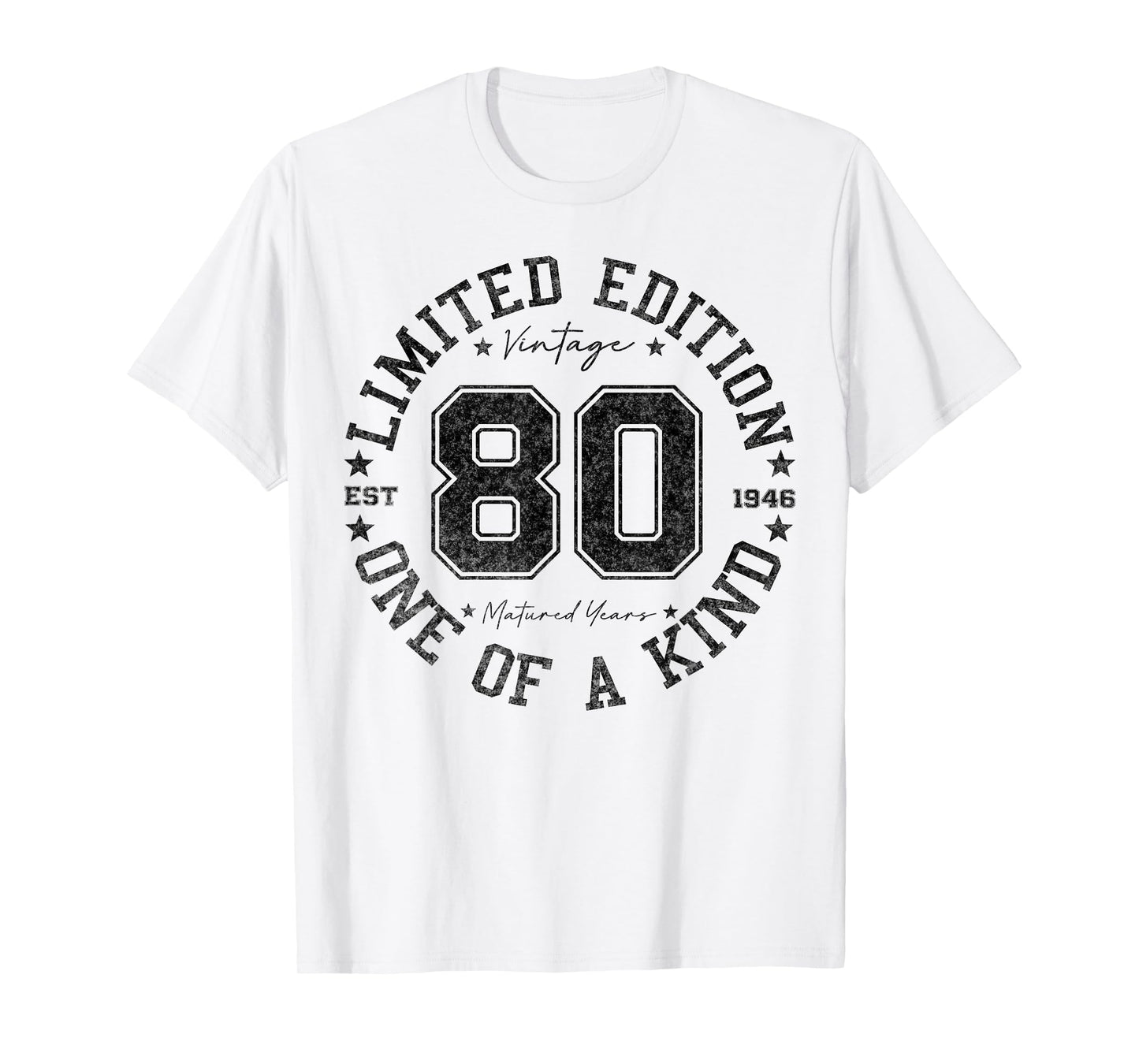 80 Year Old Gifts Vintage 1946 Limited Edition 80th Birthday T-Shirt