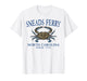 Sneads Ferry NC Crab Town Since 1795 Navy Blue Letters T-Shirt