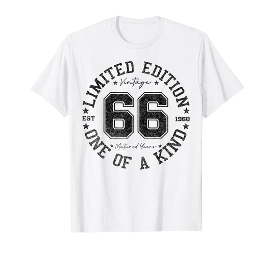 66 Year Old Gifts Vintage 1960 Limited Edition 66th Birthday T-Shirt