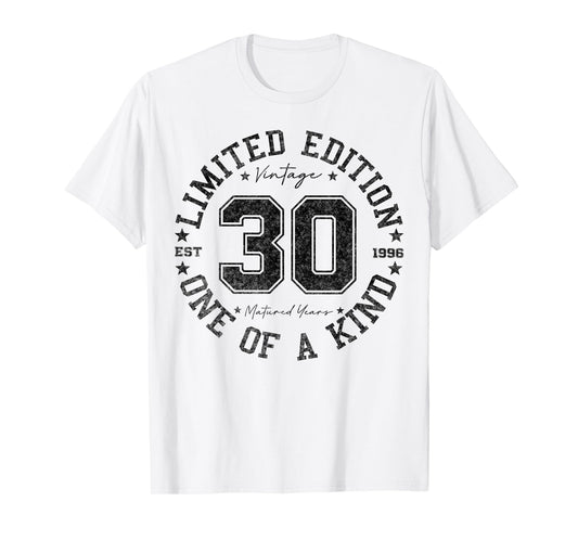 30 Year Old Gifts Vintage 1996 Limited Edition 30th Birthday T-Shirt