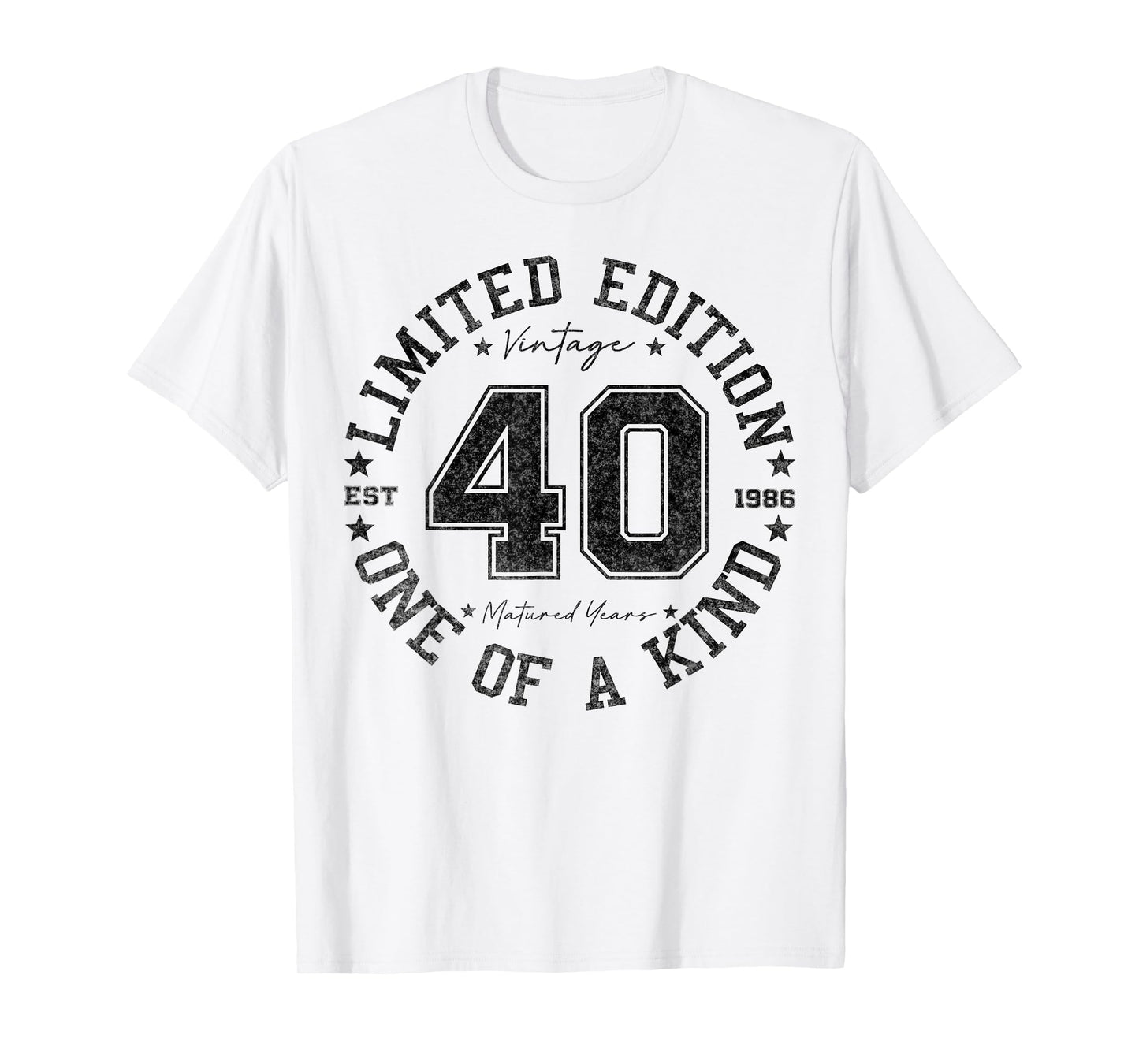 40 Year Old Gifts Vintage 1986 Limited Edition 40th Birthday T-Shirt