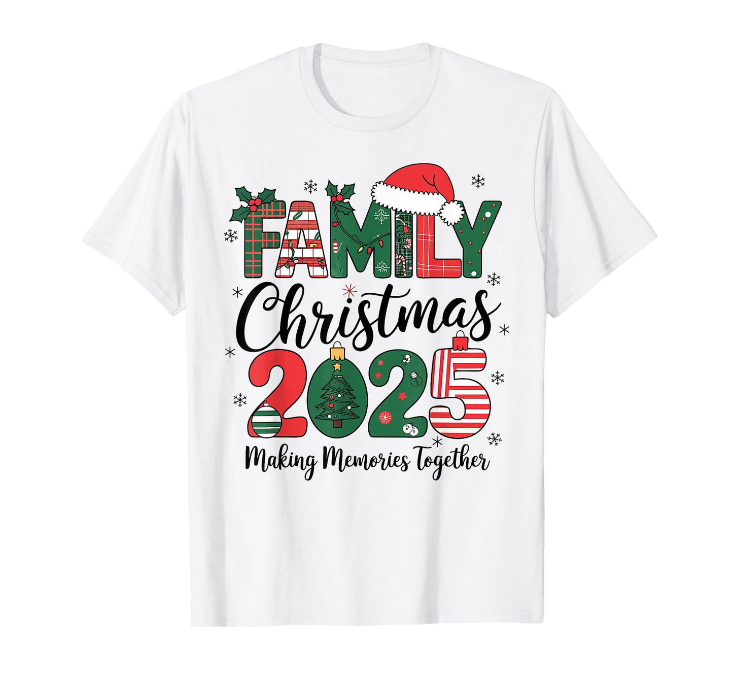 Family Christmas 2025 Matching Outfit Xmas Squad Santa T-Shirt