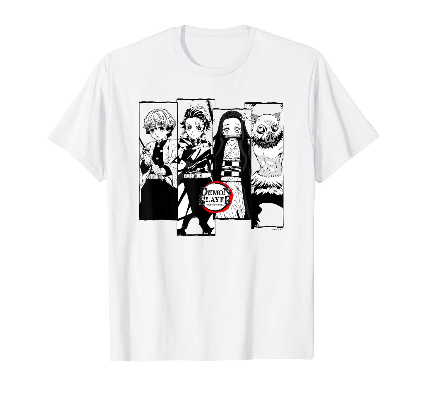 Demon Slayer: Kimetsu no Yaiba Slayer Corps Black and White T-Shirt