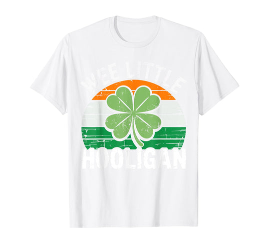 St Patricks Day Gifts Classroom Wee Little Hooligan Boys T-Shirt
