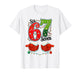 Funny Six Seven 67 Meme 6 7 Christmas Santa Hand Boys Teens T-Shirt