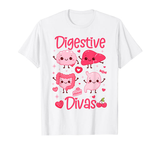 Valentines Gastroenterology GI Nurse Gastro Digestive Divas T-Shirt