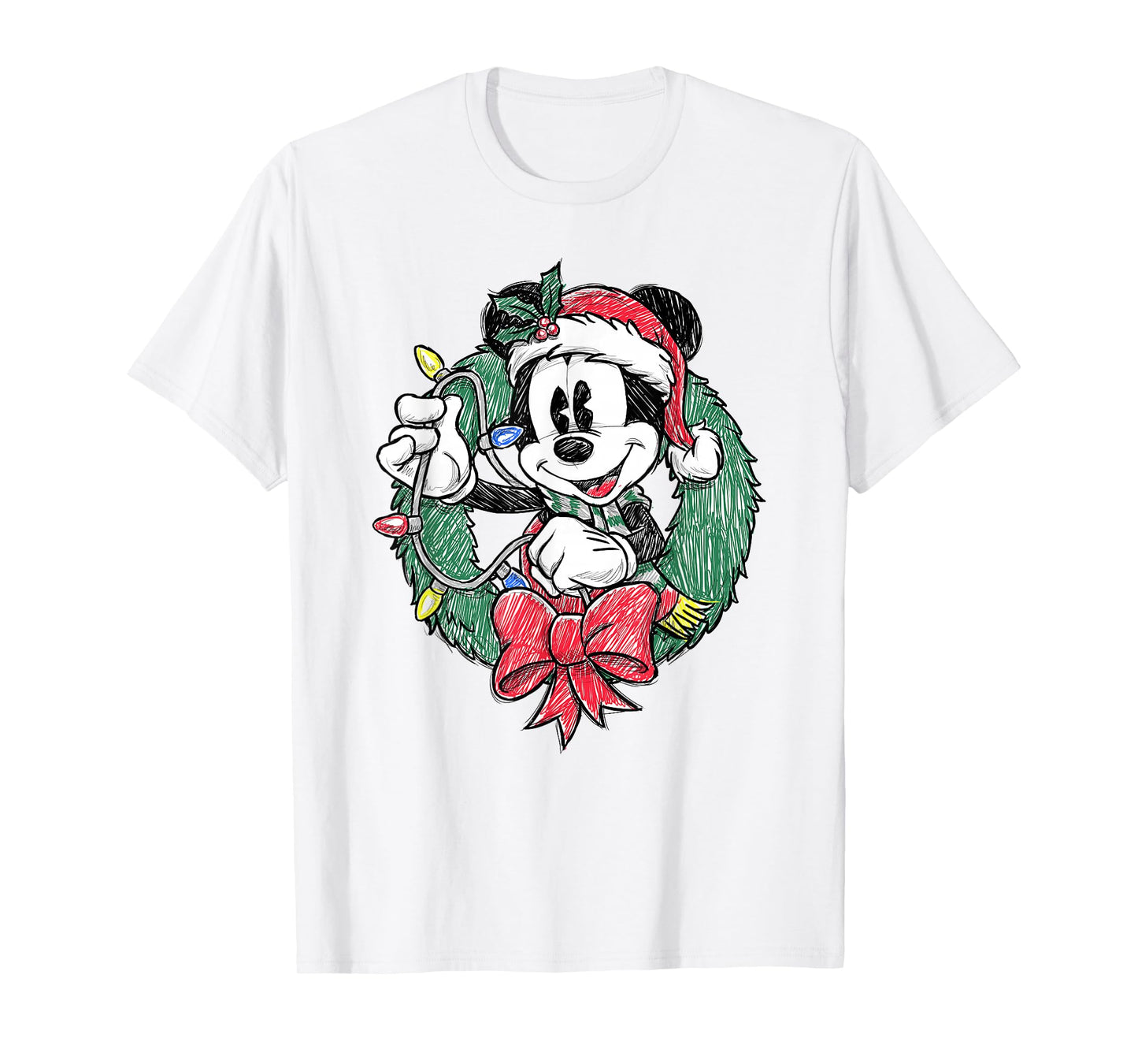 Disney Mickey and Friends Christmas Sketch Ornament Mickey T-Shirt