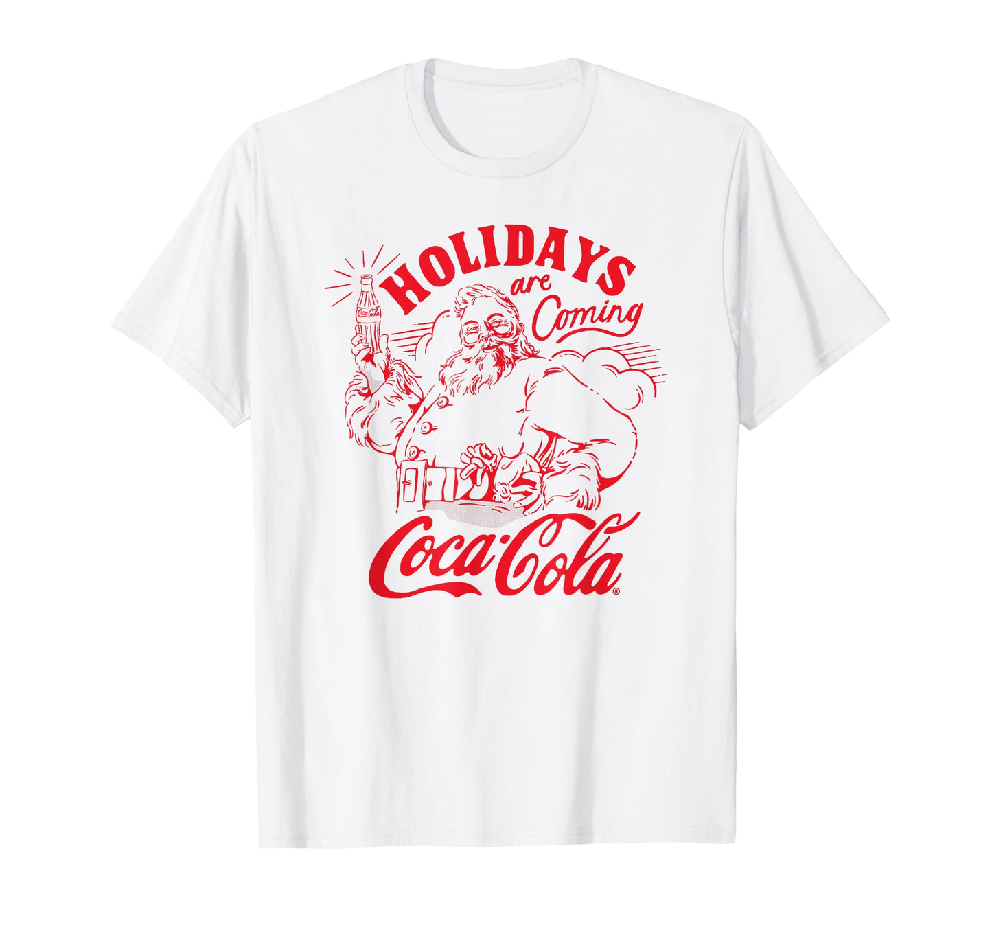 Coca-Cola Christmas Holidays Are Coming Vintage Poster T-Shirt