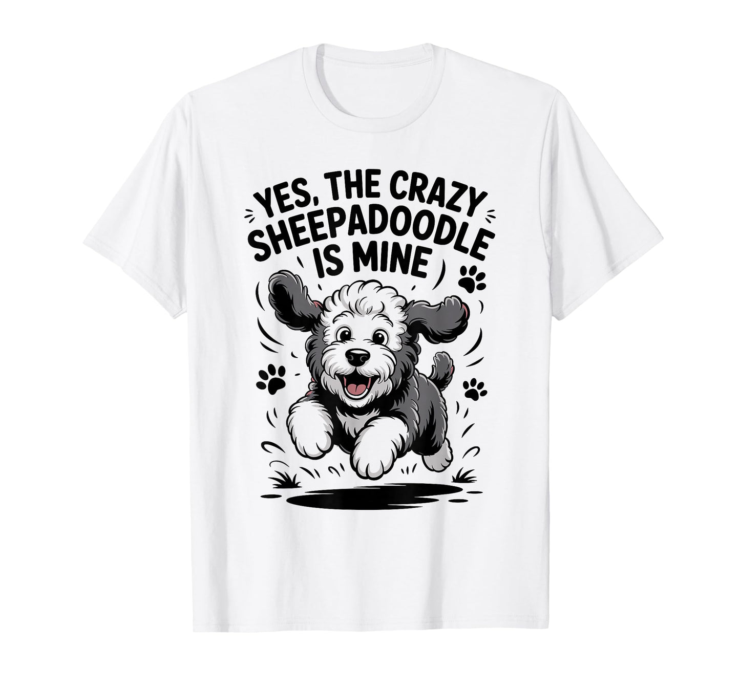 Cute Cross Mix Breed Dog Funny Pet Owner Cute Sheepadoodle T-Shirt