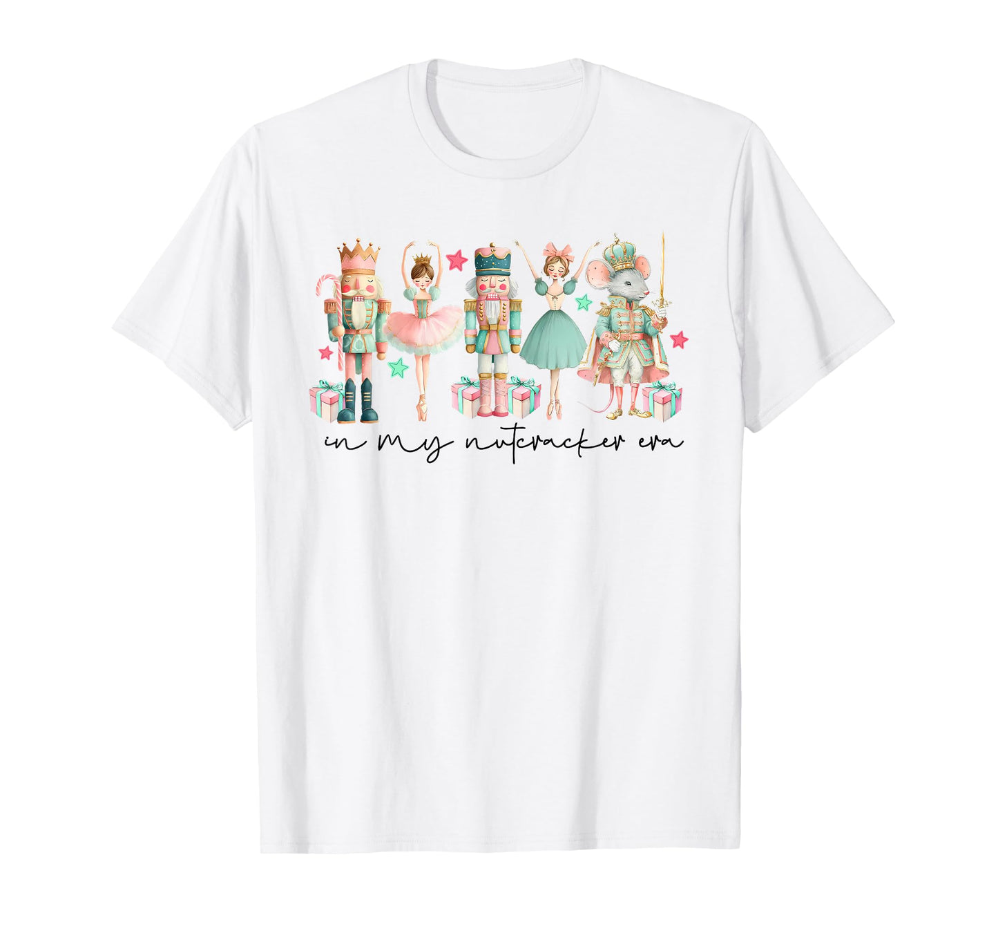in My Nutcracker Era Ballet Pink Christmas Vibes Women Girls T-Shirt