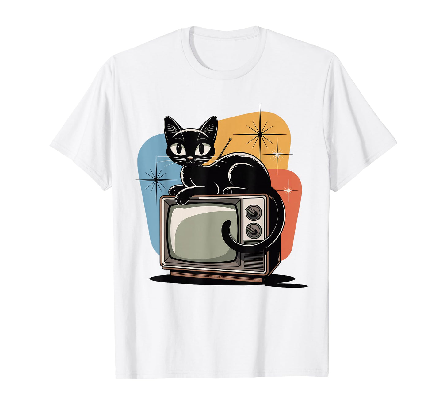 Atomic Age, Retro Cat, Vintage & Modern Mid-Century TV T-Shirt