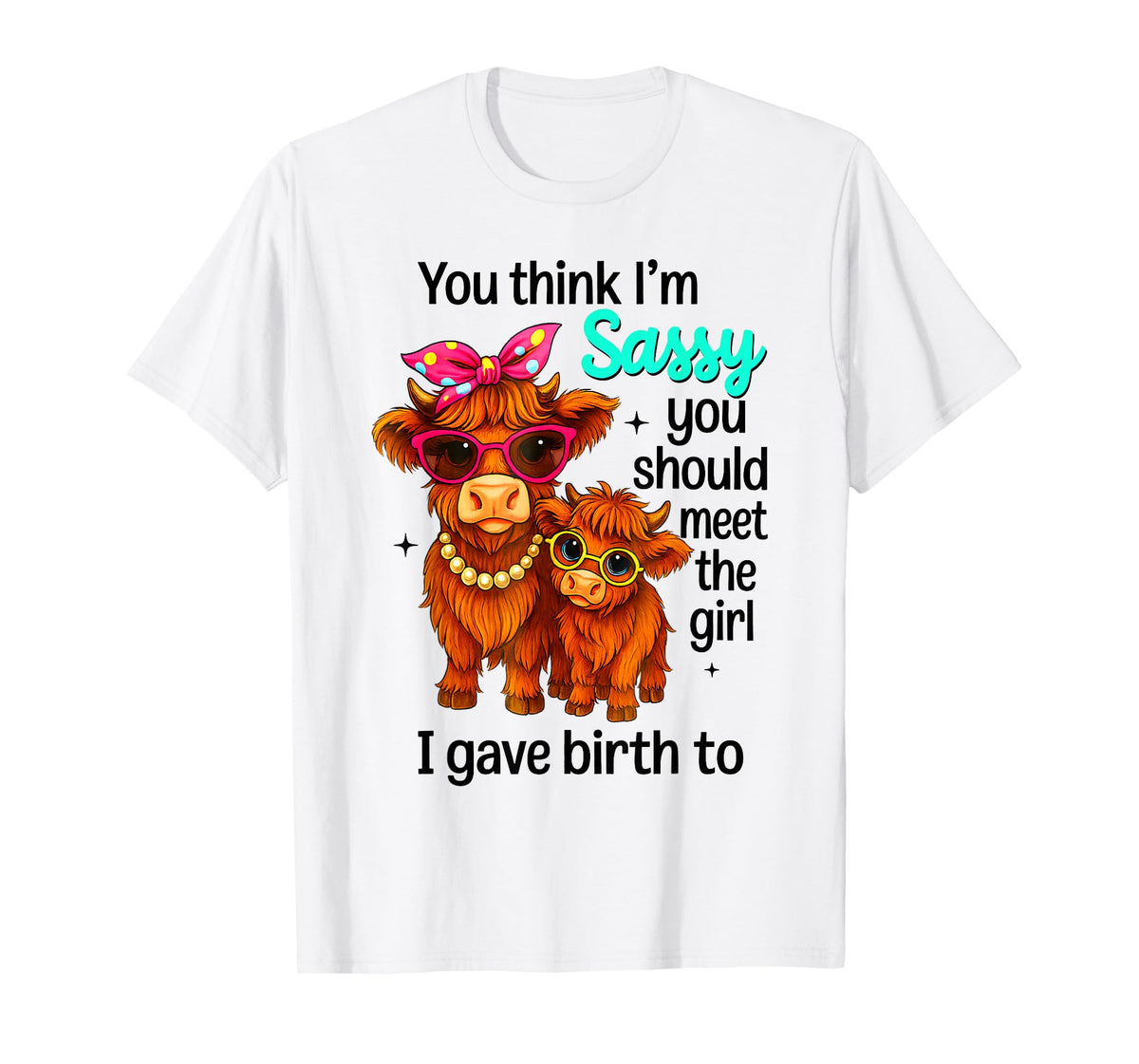 You Think I'm Sassy You Should Meet The Girl I Gave Birth to T-Shirt