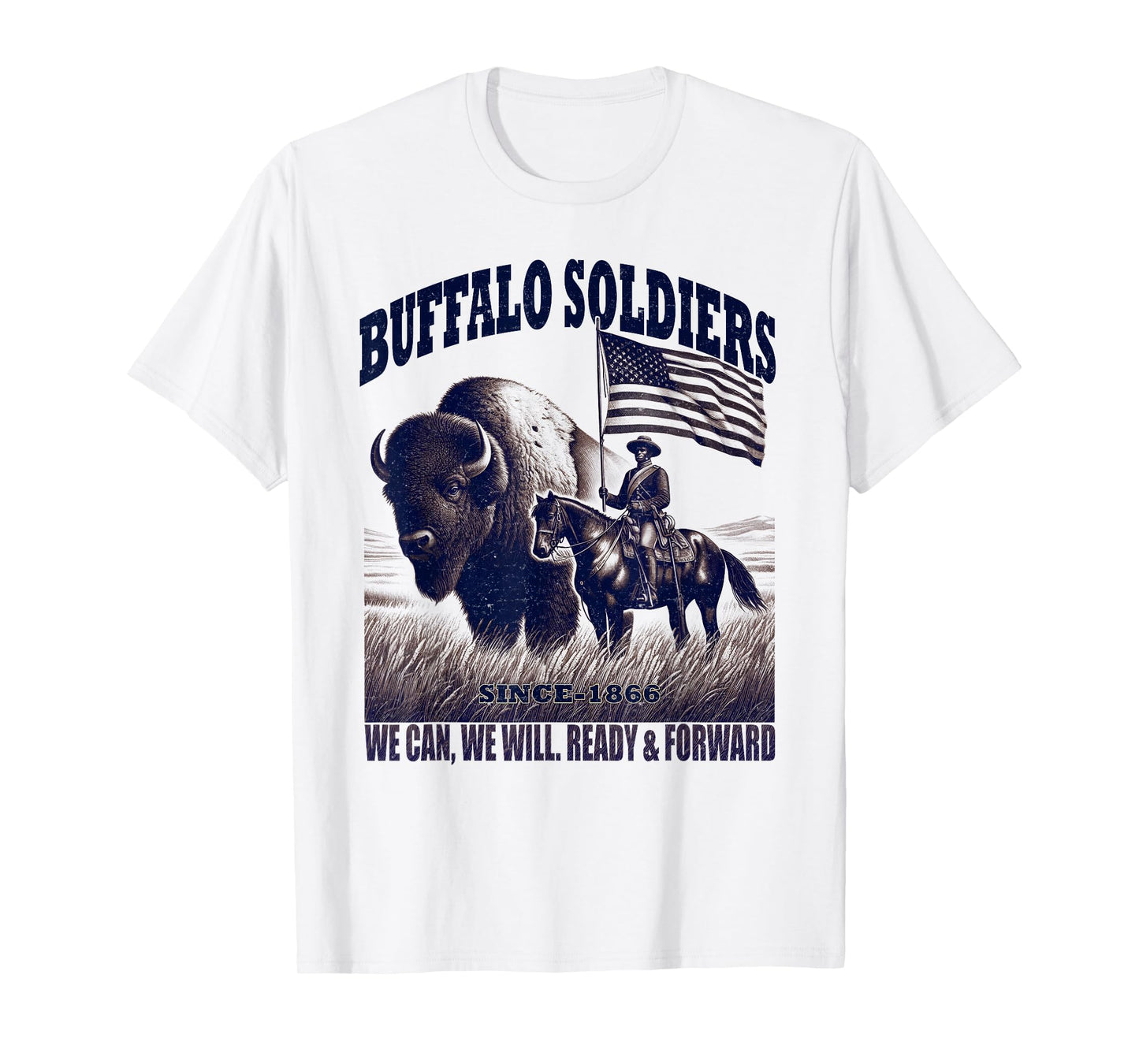 Buffalo Soldiers, African American Black History Military T-Shirt