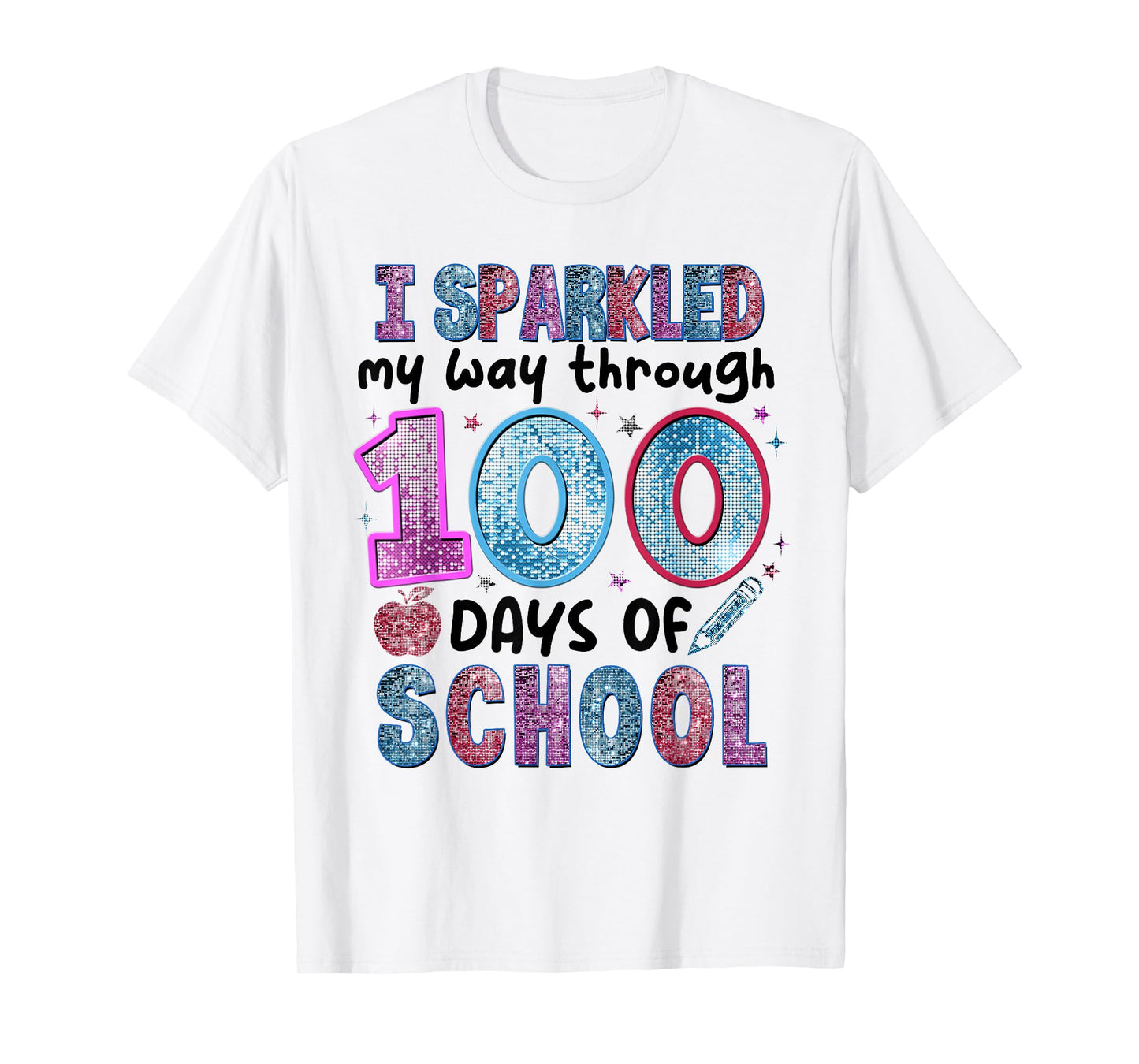 Funny 100 Days of School Teacher Student Kids 100th Day T-Shirt