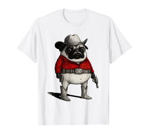 Silly Cowboy Pibble Dog Funny Western Pibble Cowboy Meme T-Shirt
