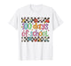 100 Days of School Crayon Handwriting Style Teacher T-Shirt