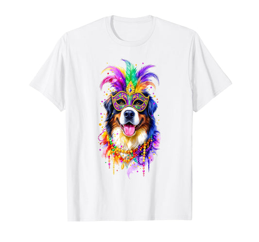 Mardi Gras Bernese Mountain Dog T-Shirt