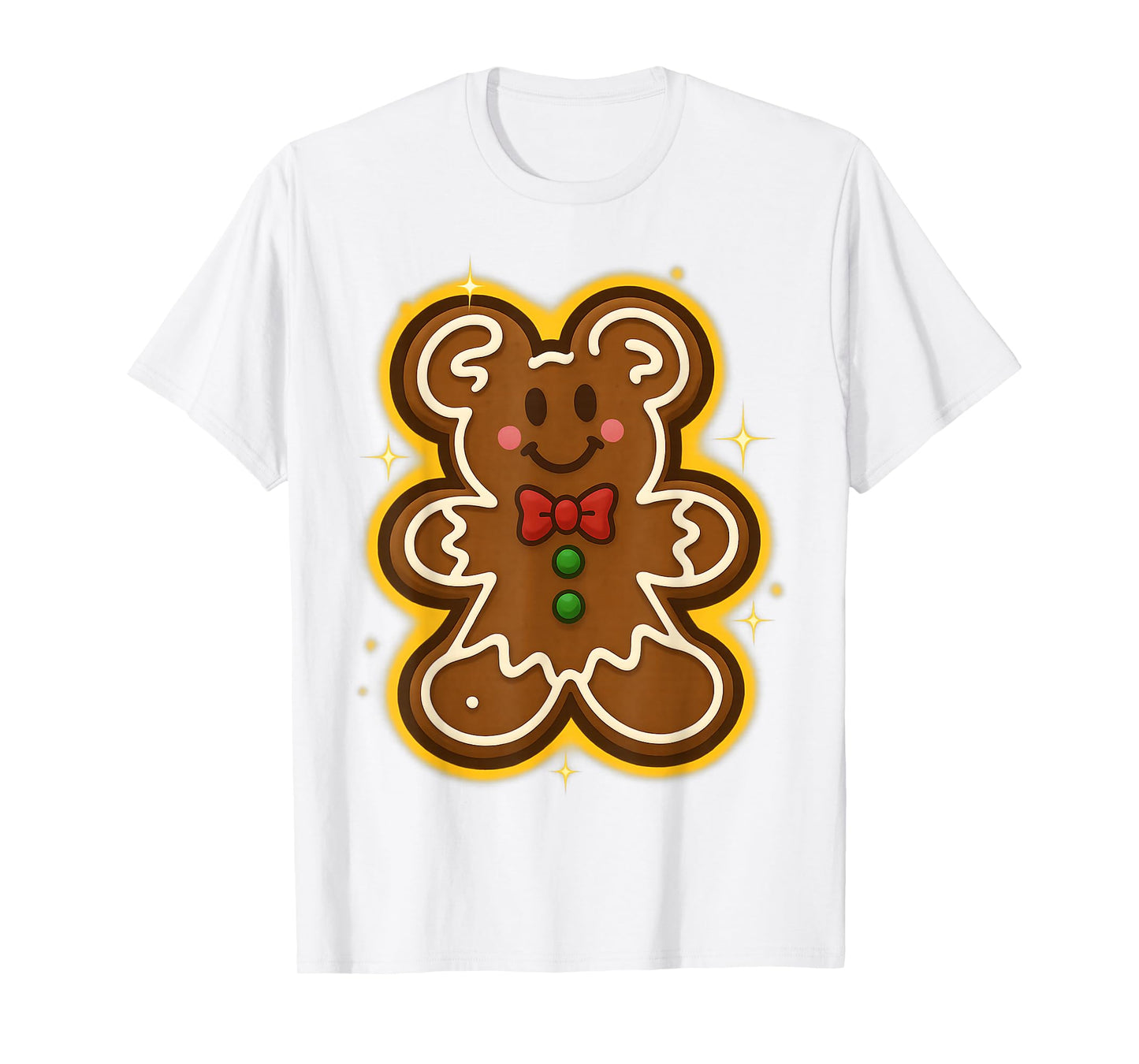 Adorable Cute Airbrush Gingerbread Mouse Cookie Christmas T-Shirt