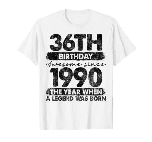 36 Year Old Gifts Vintage 1990 Limited Edition 36th Birthday T-Shirt
