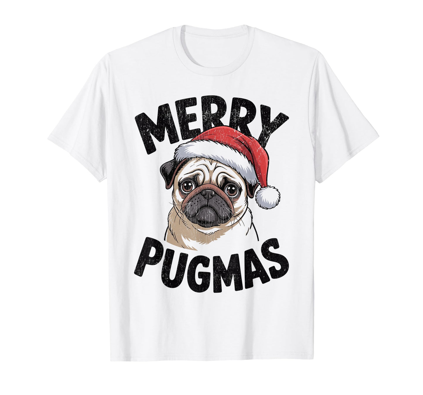 Merry Pugmas Christmas Dog Santa Pug Xmas T-Shirt