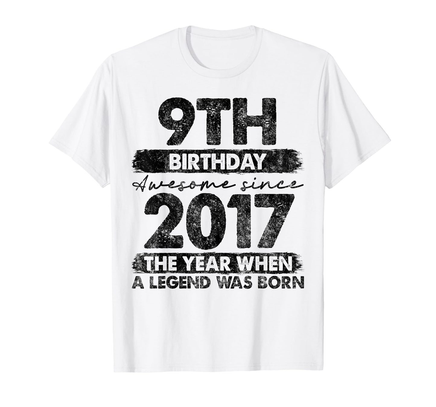 9 Year Old Gifts Vintage 2017 Limited Edition 9th Birthday T-Shirt