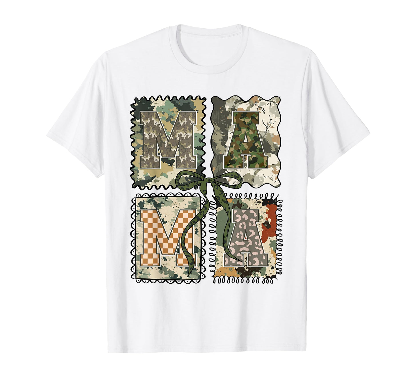 Camo Hunting Mama Mallard Duck Deer Camouflage Mom Coquette T-Shirt