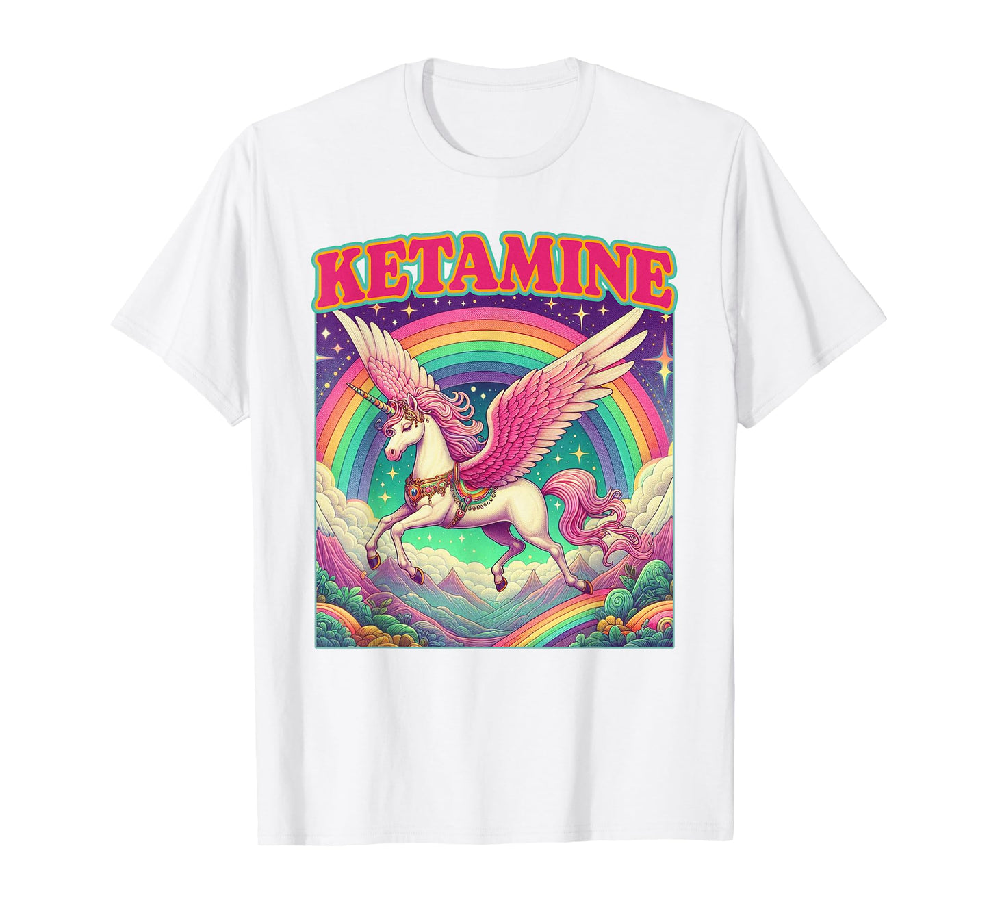 Unicorn Meme Unicorn Lover Funny Humor Sarcasm Ketamine T-Shirt