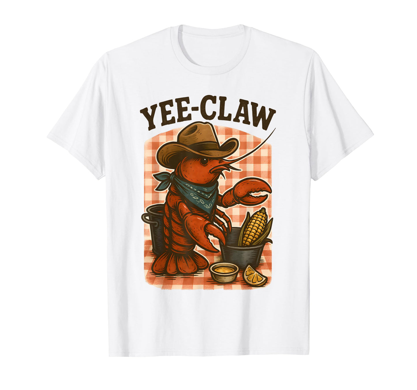 Yee Claw Funny Crawfish Cajun Seafood Party Boys Kids Men T-Shirt