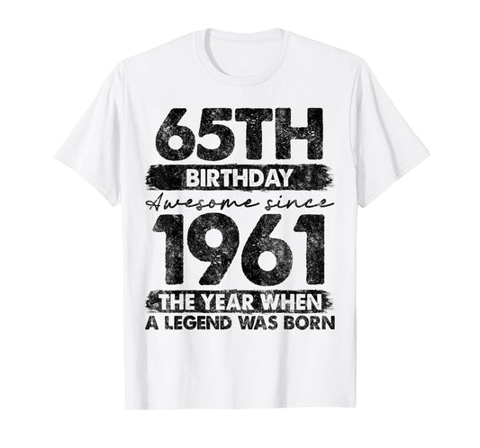 65 Year Old Gifts Vintage 1961 Limited Edition 65th Birthday T-Shirt
