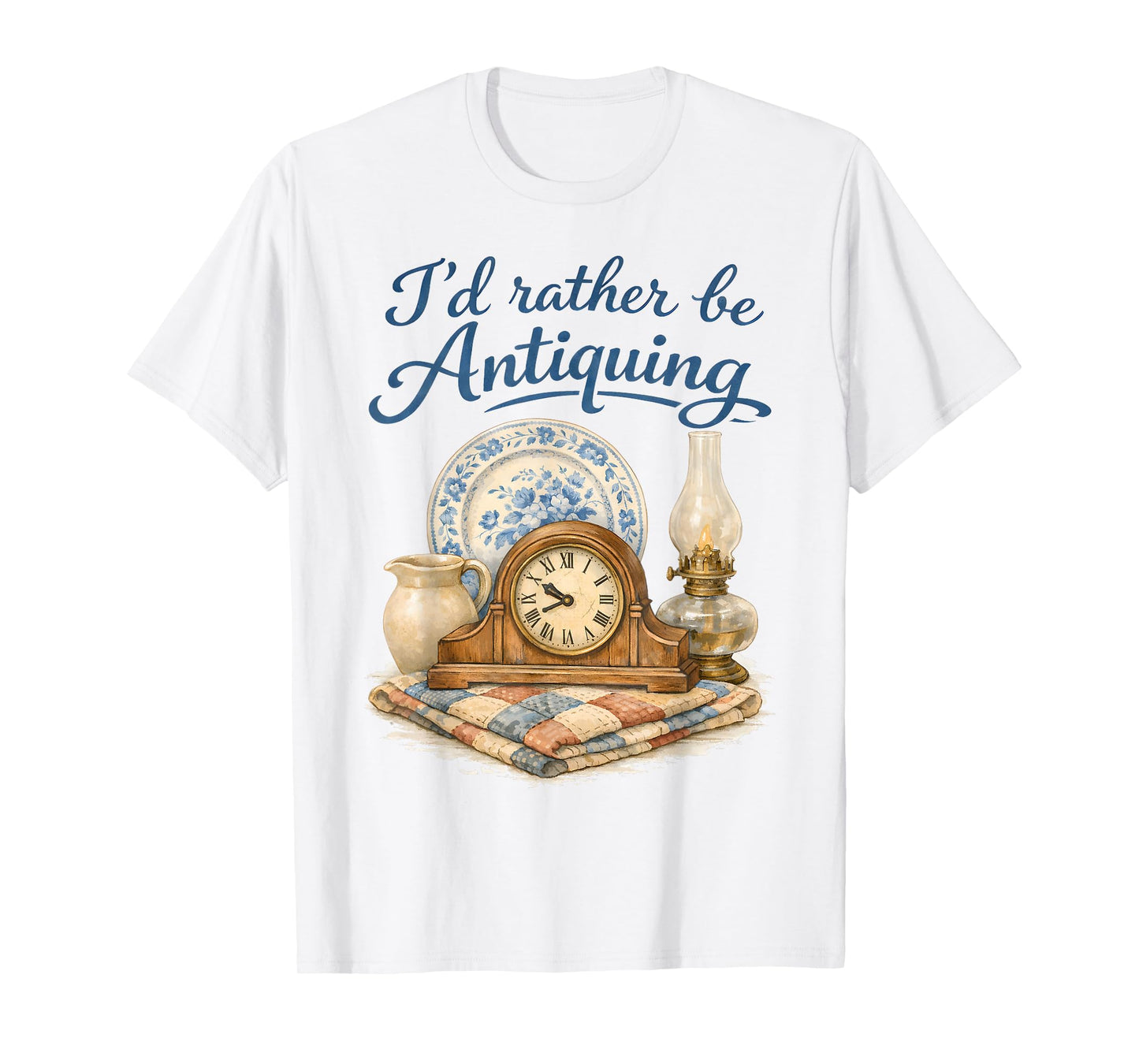 Thrifting Lover Vintage Antiques I'd Rather Be Antiquing T-Shirt