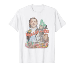Wizard of Oz Vintage Distressed Film Poster with Cast Movie T-Shirt
