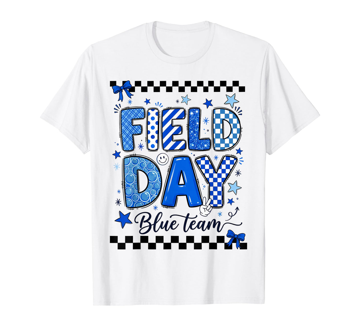 Field Day Blue Team Sporty Spirit School Boys Girls Teachers T-Shirt
