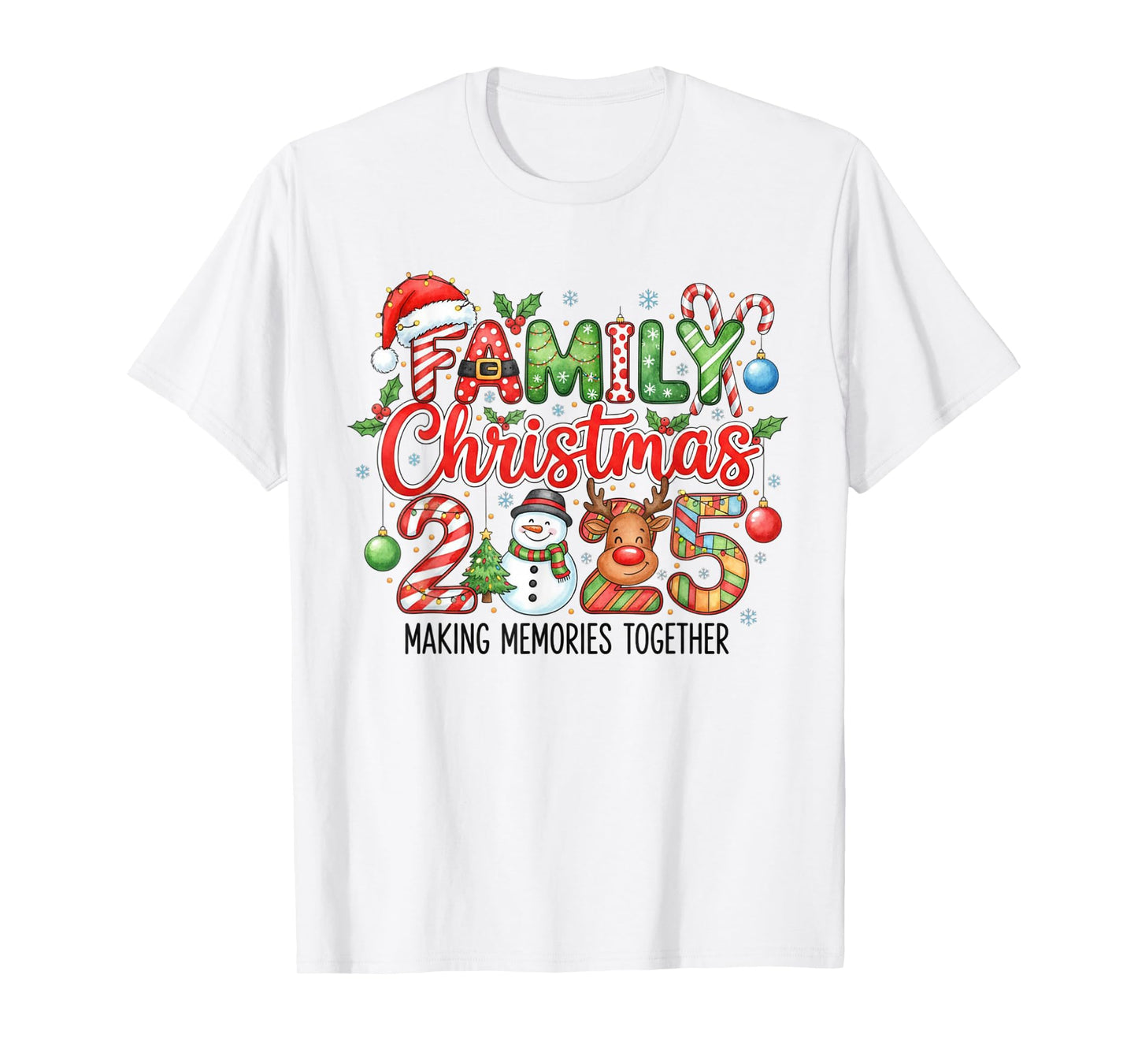 Family Christmas 2025 Making Memories Together Matching Xmas T-Shirt