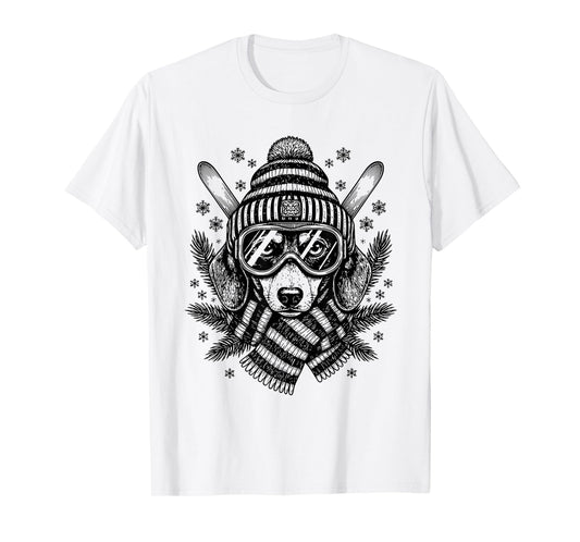 Skiing Dachshund Dog Ski T-Shirt