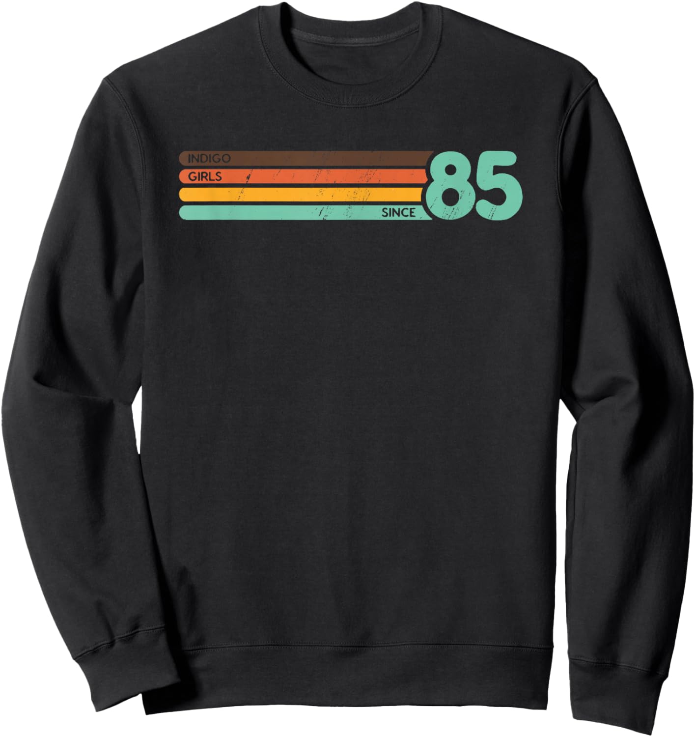 Indigo 85 Girls Retro Sunset Vintage Sweatshirt - Sweatshirt | Black