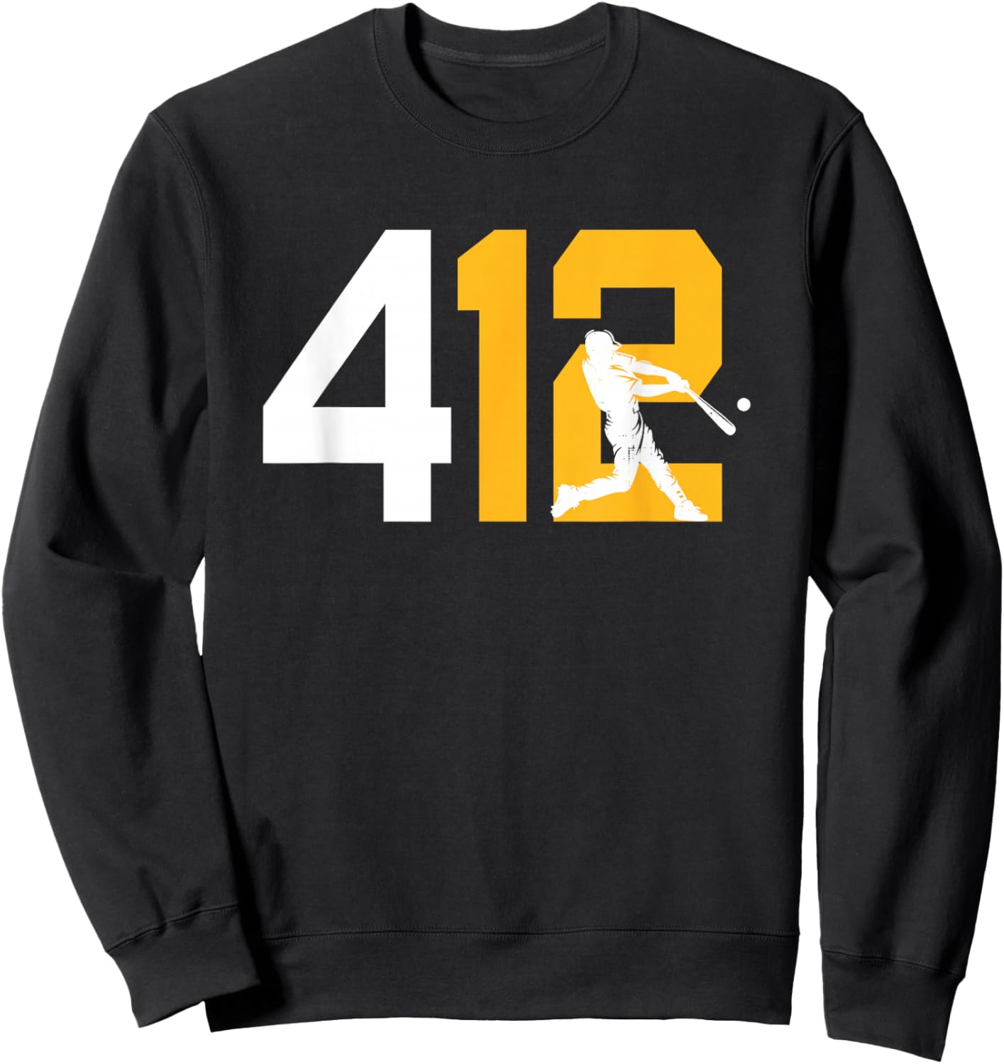 Pirates 412 Funny Vintage 90's Baseball Style Sweatshirt - Sweatshirt | Black