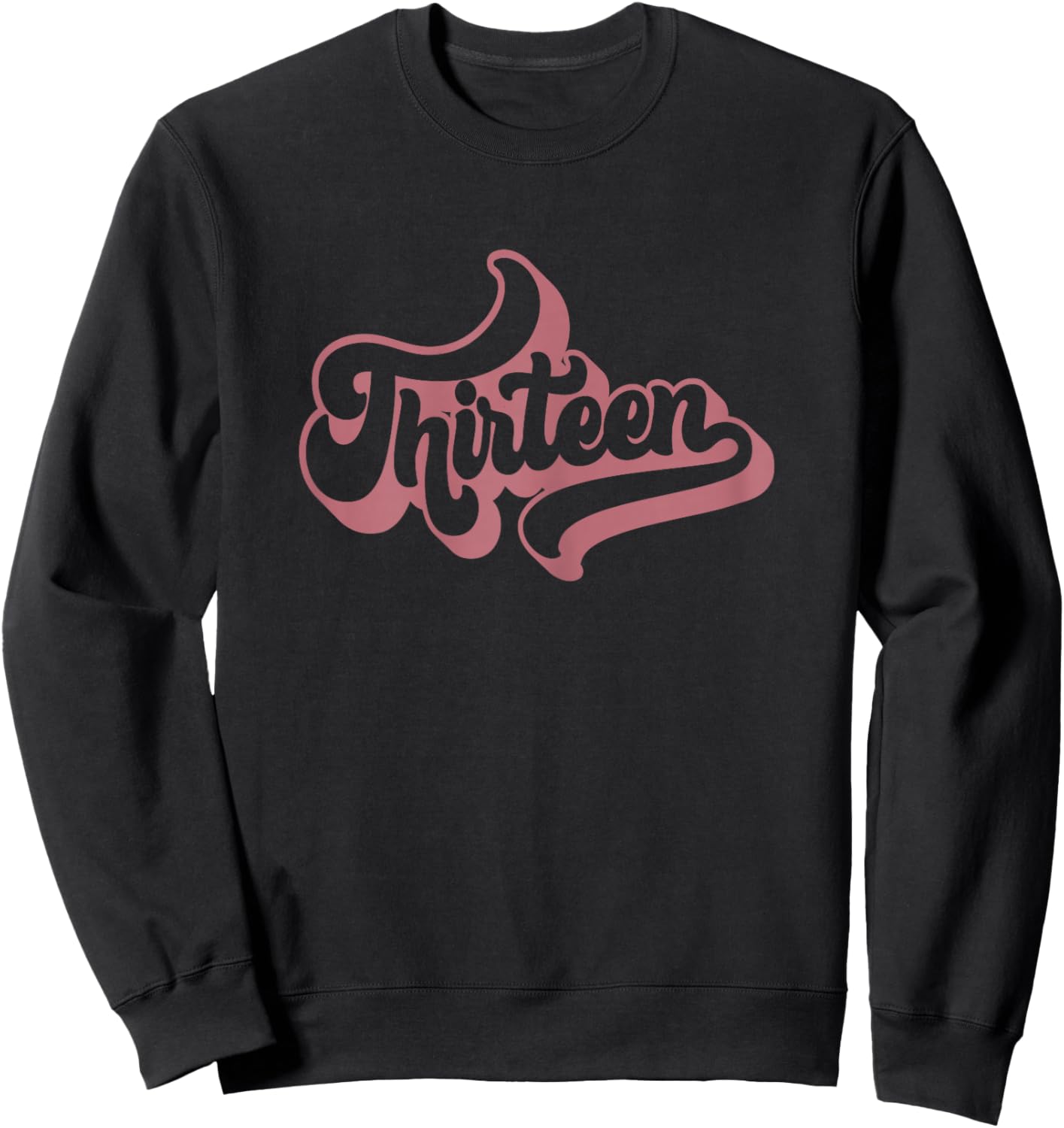 Thirteen 13 Years Old for Girls Retro Groovy 13th Birthday Sweatshirt - Sweatshirt | Black