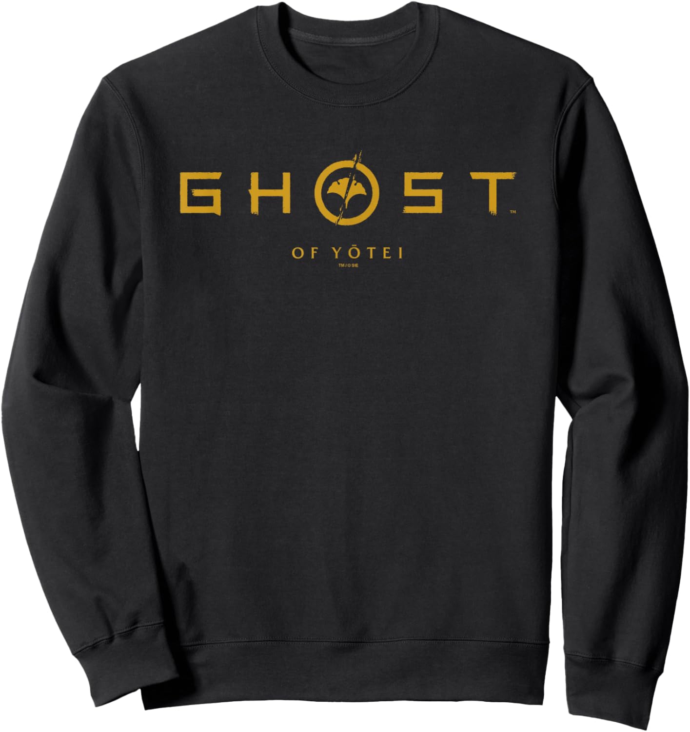 Ghost of Yotei Simple Yellow Logo Sweatshirt - Sweatshirt | Black